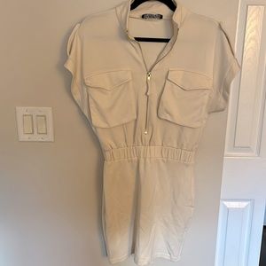 AKIRA Cream Pocket Dress